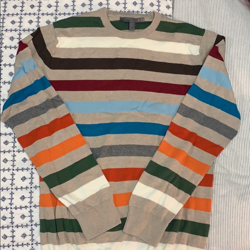 Multi colored striped Old Navy sweater size medium